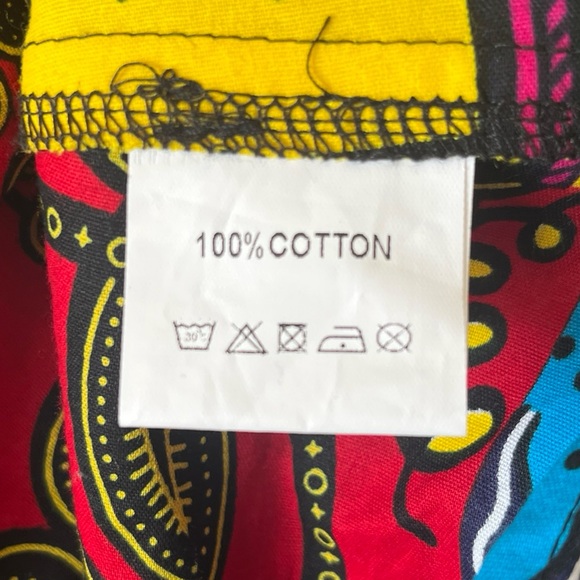 NEW Mae Otti Wrap Dress Short Sleeve Colorful Maximalist Cotton Size Large - Picture 9 of 10